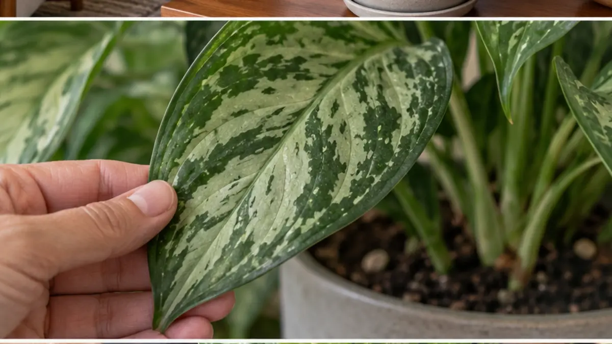 Detalhe prático relacionado a Aglaonema dentro de casa guia de cultivo para iniciantes