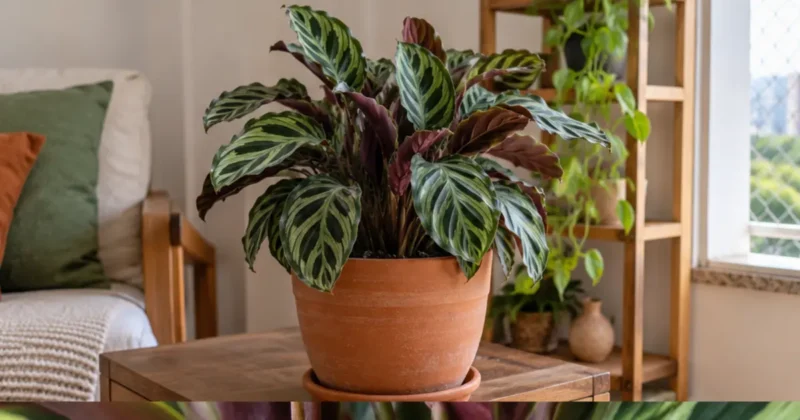 Calathea em vaso ilustrando investigação de sintomas