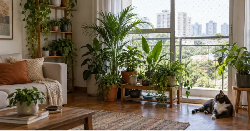 Cena editorial relacionada a Como agrupar plantas para aumentar a umidade sem favorecer doenças