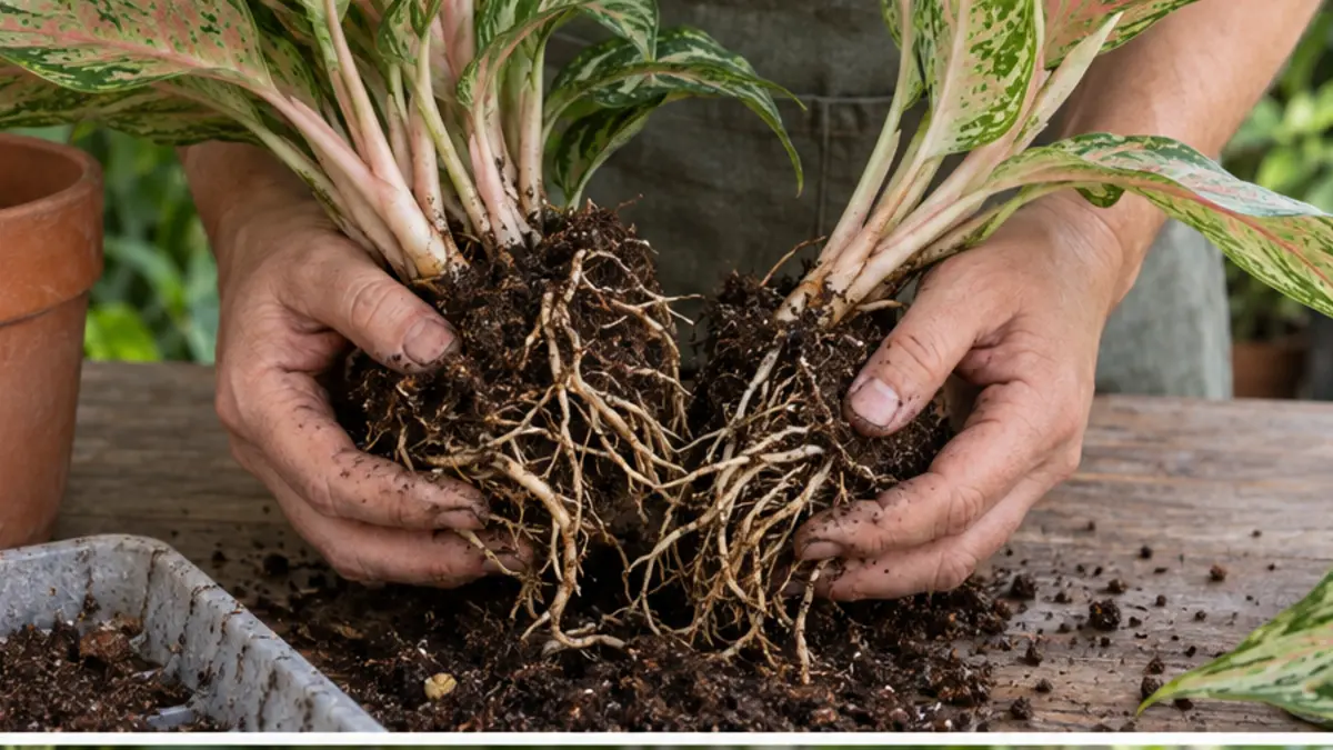 Detalhe prático relacionado a Como fazer muda de Aglaonema por divisão e quando transplantar