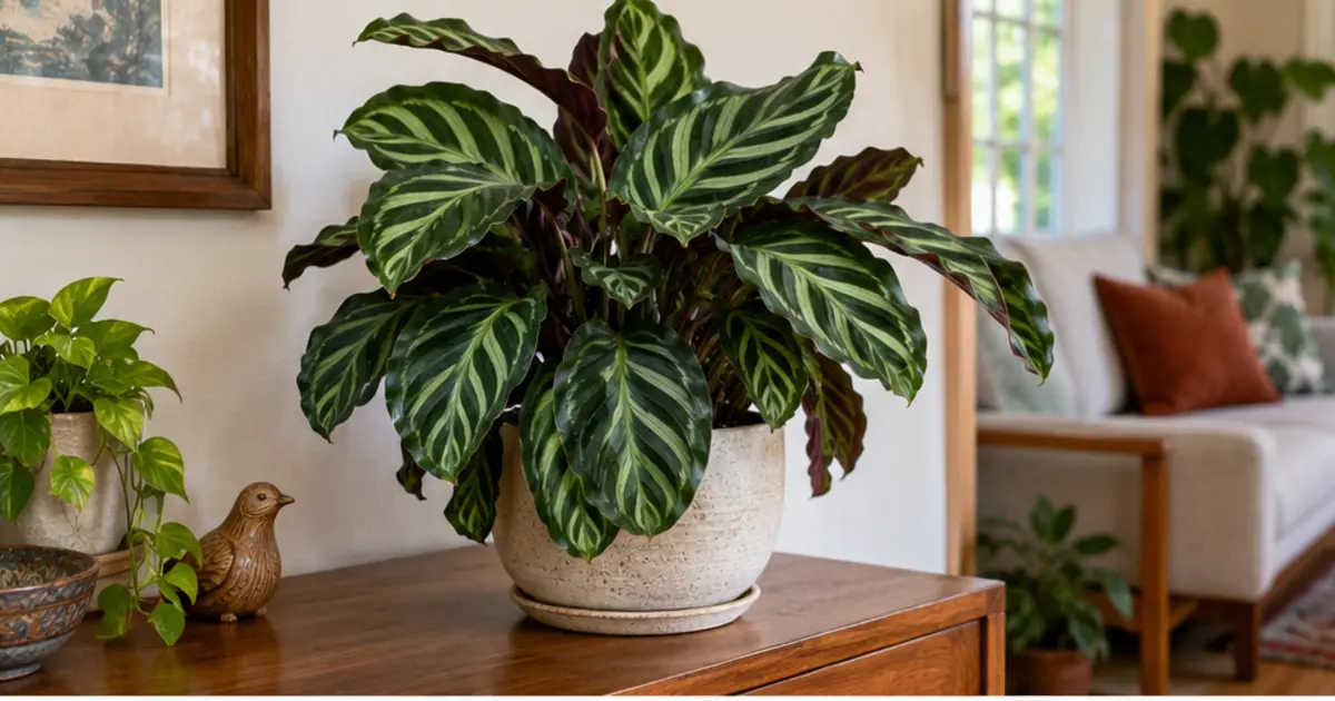 Cena editorial relacionada a Como manter Calatheas bonitas sem ressecar as folhas