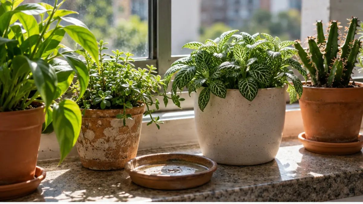 Detalhe prático relacionado a Como organizar uma rotina de rega para plantas com necessidades diferentes