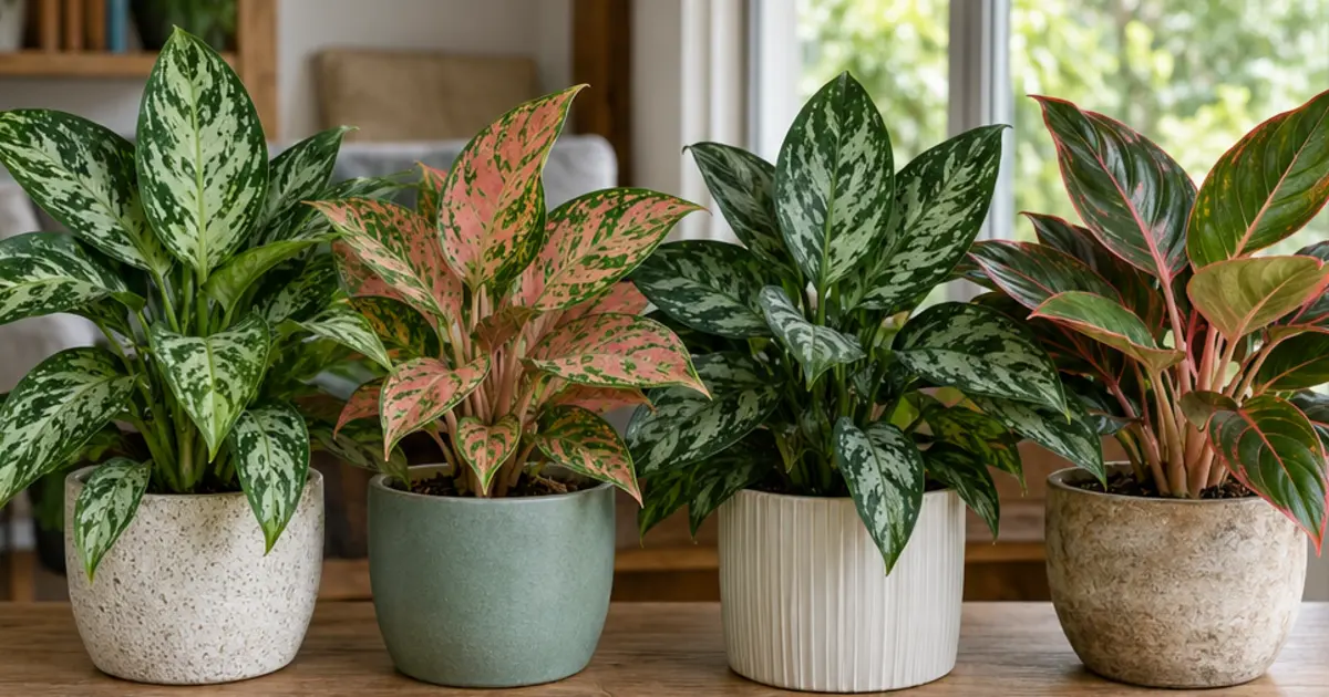 Cena editorial relacionada a Tipos de Aglaonema para cultivar dentro de casa